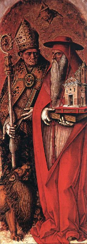 CRIVELLI, Carlo St Jerome and St Augustine dsfg Norge oil painting art